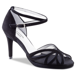 Anna Kern 930-80 Ivette Dames dansschoenen met stiletto hak en plateauzool - zwarte suede