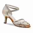 dames dansschoen goud leer suede zool hak 6 cm anna kern 740-60