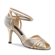 Nueva Epoca Scarlet Dansschoen Dames goud leer 6 cm hak