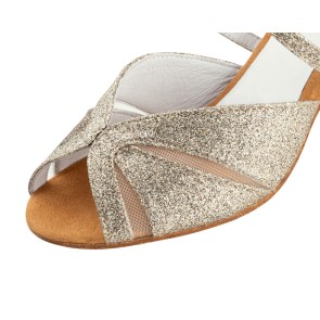 Anna Kern 620-50 Aliette open neusje latin dansschoenen glitter en gaas