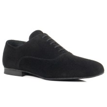 Werner Kern 28044 Ancona zwarte Suede Heren dansschoenen met suede zool en vetersluiting