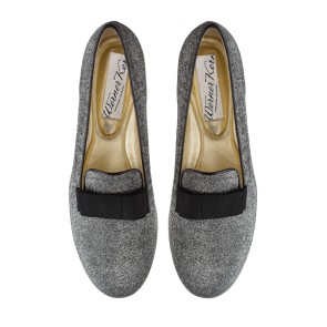 Werner Kern Linn glitter loafers voor dames met strik