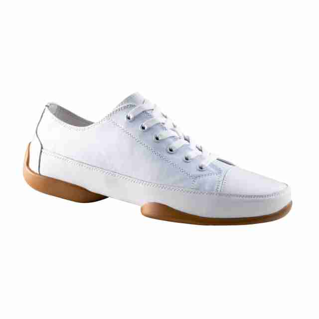 Anna Kern Suny 140 heren witte nappa canvas danssneakers met splitzool